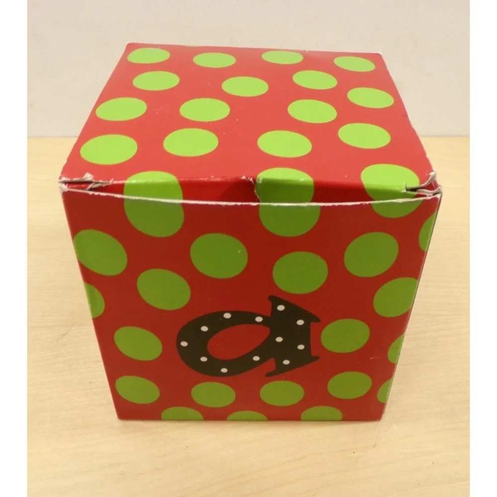 Coton Colors by Laura Johnson Hand Painted Christmas Ornament IN-DOT-RD Letter a